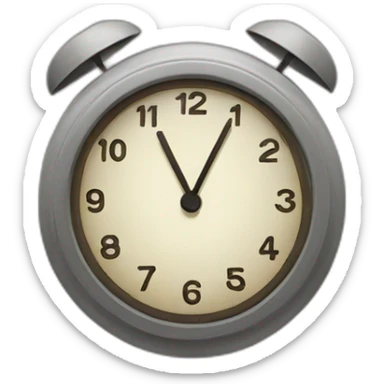 clock with 8 pm marked sticker