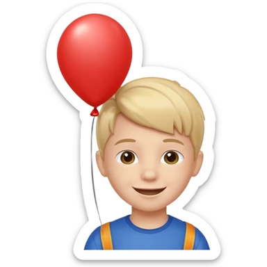 kid with baloon sticker