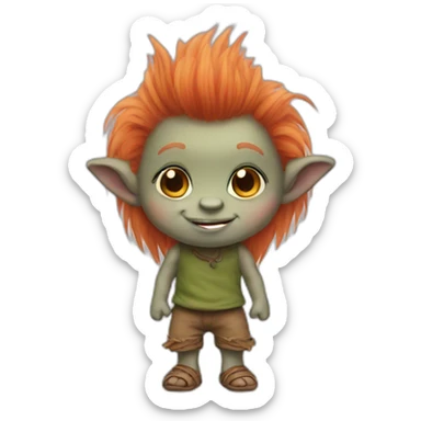 cute troll doll sticker