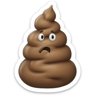 Poop man sticker