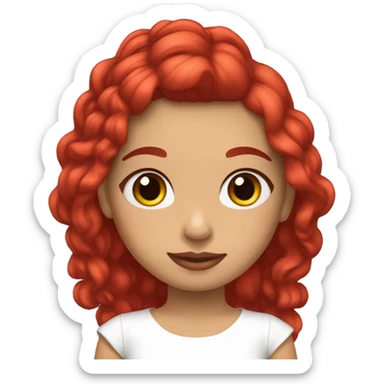 Novia pelo blanco y rojo y lazo en el cabello sticker