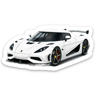 White koenigsegg gemera  sticker
