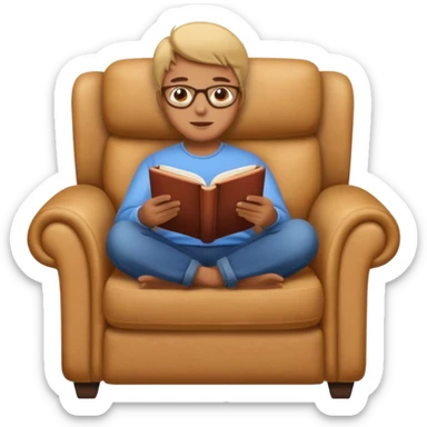 Reader in an armchair sticker