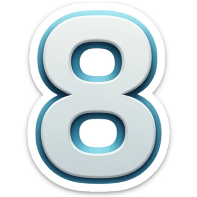 literally just the number 2, no background, nothing else, just the number 2 in normal white text sticker