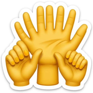 Una mano con 3 dedos sticker