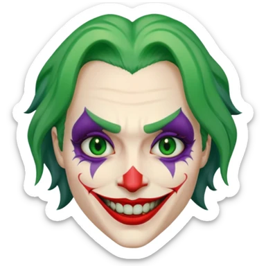 The joker as a evil smiling face sticker