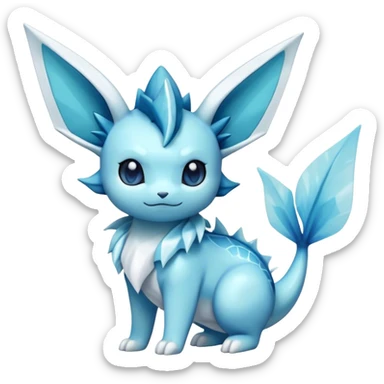 Kawaii Vaporeon-Glaceon-Pokémon full body sticker