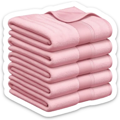 Light pink stacked towels sticker
