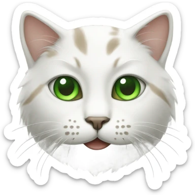 This cat but with green eyes sticker