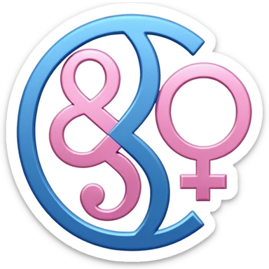 male gender & famale gender symbols sticker