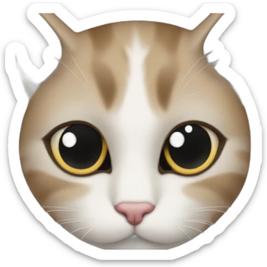 cat w i h tdark circles sticker