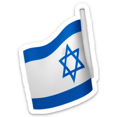 flag of israel waving sticker