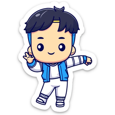 Lee Know from Stray Kids, K-pop dancer sticker