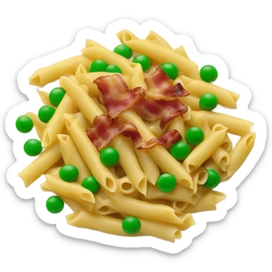 Pasta with peas and bacon sticker