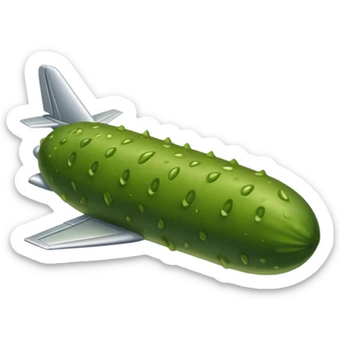 Pickel on a plane sticker