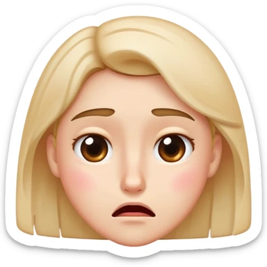 face showing embarrassment, blushing, awkward expression sticker