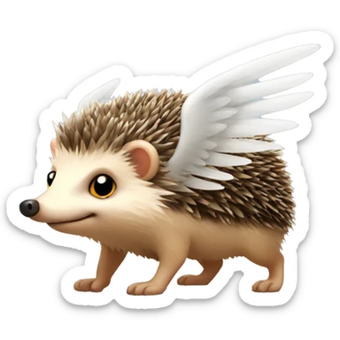 hedgehog with wings  sticker