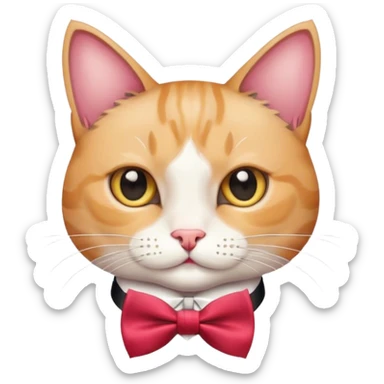 Gato con lazo sticker