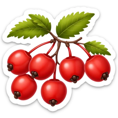 rowan/mountain ash berries, simple sticker