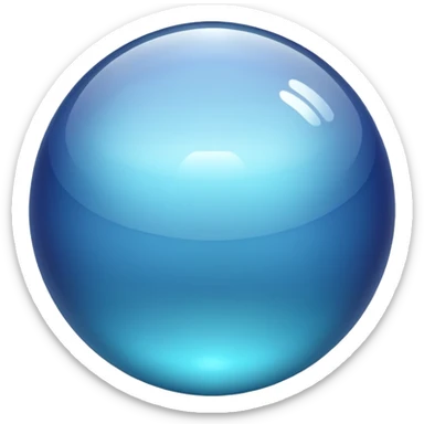 shiny transparent sphere sticker