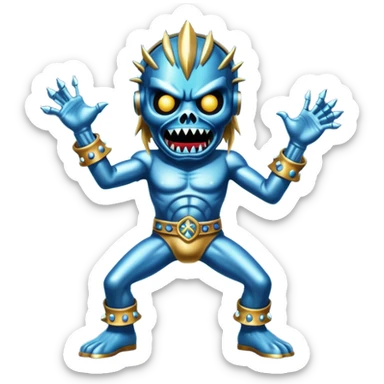 iron maiden monster eddie glamour sparkle dance sticker