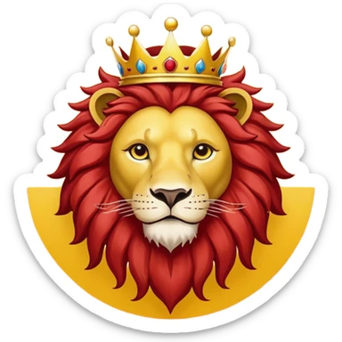 Please make me the lion and sun crowned flag. sticker