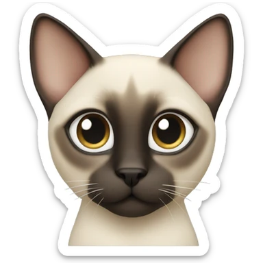 Siamese cat with grey eyes sticker