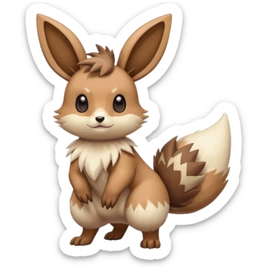 Lopunny-Eevee-Furret-Linoone-fusion (full body) sticker