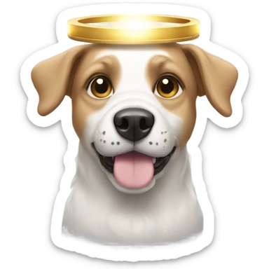 Dog with halo sticker