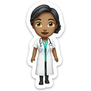 Female doctor with fair skin sticker