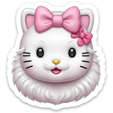 Hello kitty qui fait un bisous sticker
