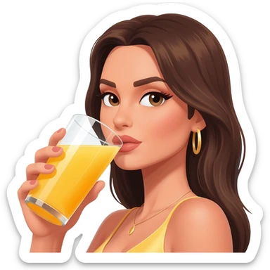 she can only drink the bella hadid juice sticker