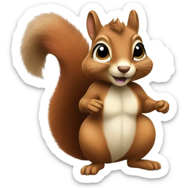 Diva squirrel  sticker