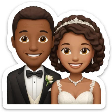 need an image of an african american wedding cople sticker