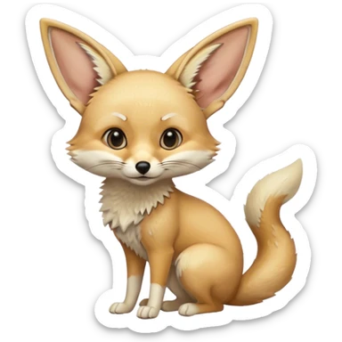 fennec hunting  sticker
