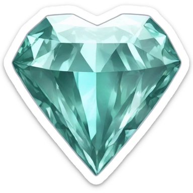 Diamond heart jewel sticker