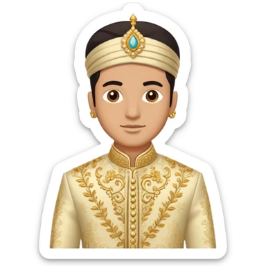 groom sherwani attire sticker