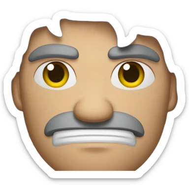 angry country dude sticker