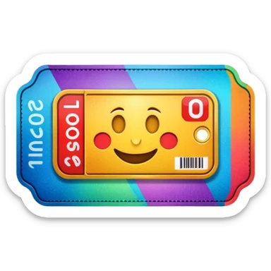Ticket to get access to the app sticker