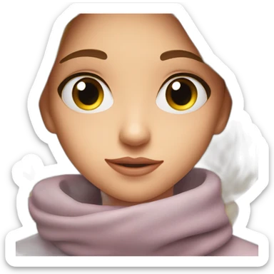 Swirl in a girls eyes staring at boy sticker