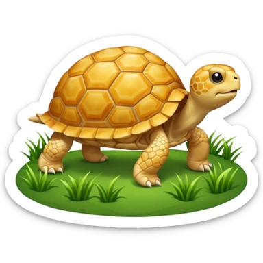 A young yellow tortoise sticker