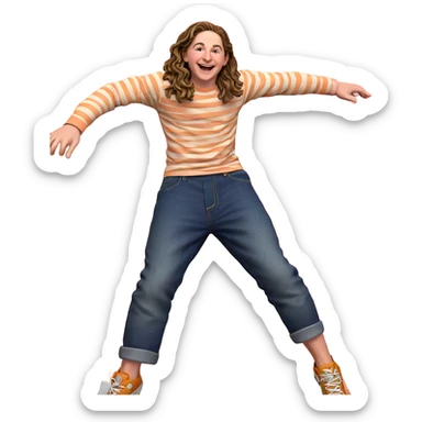 boy with a joyful smile sticker