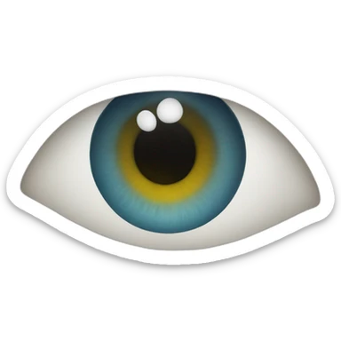 blue pupil sticker