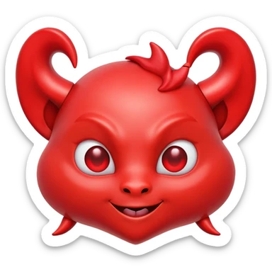heart with small devil horns sticker