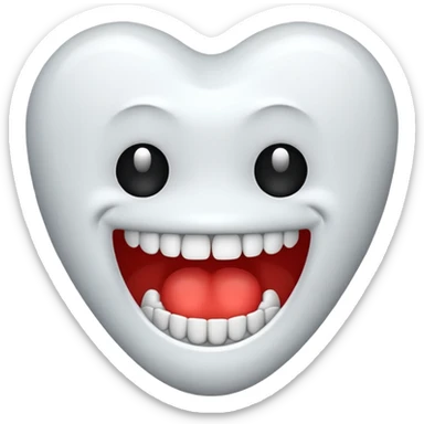 Emoji teeth nervously chatting sticker