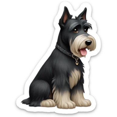 dog scottish terrier full body sticker
