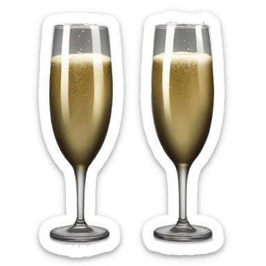 Black champagne sticker