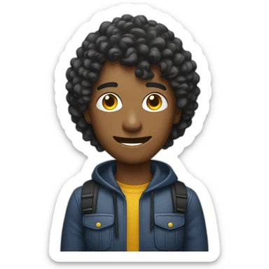 persona con un celular sticker