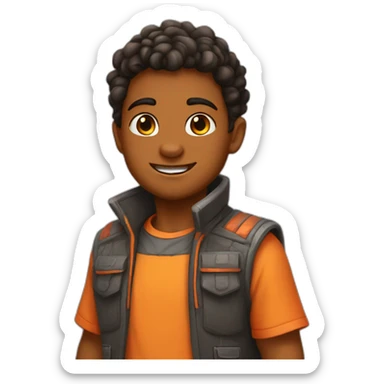 Shak boy and lava girl sticker