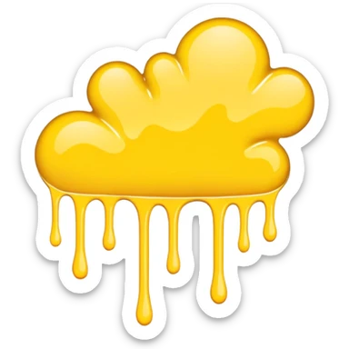 paint splatter, spilled paint, yellow color. sticker